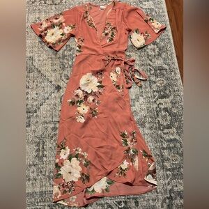 Simons Floral Wrap Dress